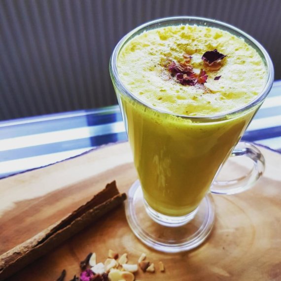 Rose, Almond, and Pistachio Golden Milk