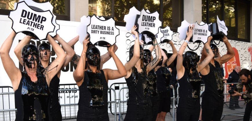 lambskin leather peta