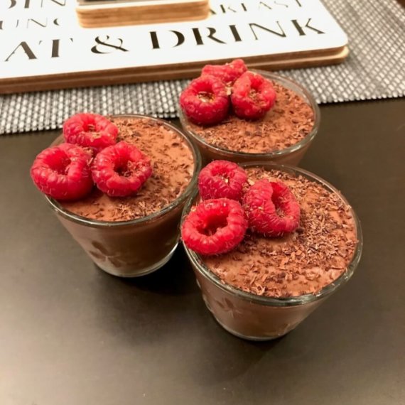 Dark Chocolate Raspberry Mousse