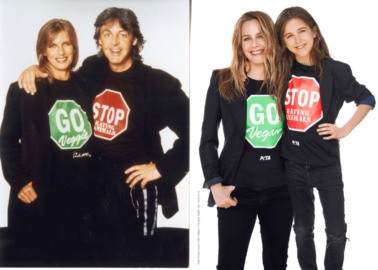 Alicia Silverstone and Son Recreate Iconic Paul and Linda McCartney Veg Campaign
