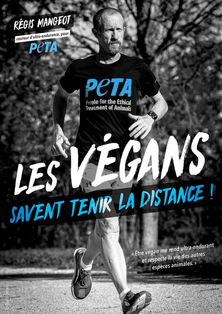 Image shows Régis Dinand-Mangeot's ad for PETA France