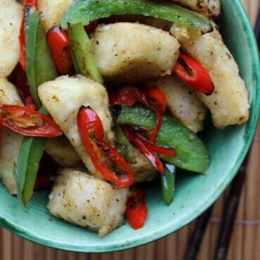 The Hungry Gecko Vegan Salt and Pepper Tofu