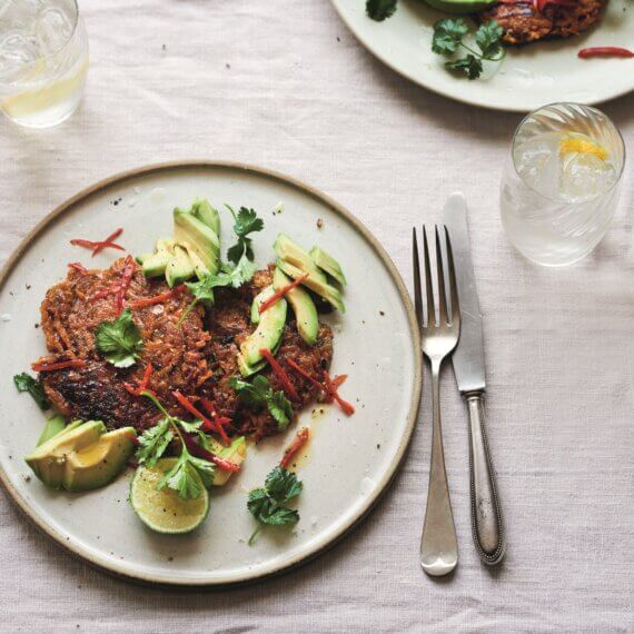 Sweet Potato Rösti with Avocado, Coriander, and Chilli