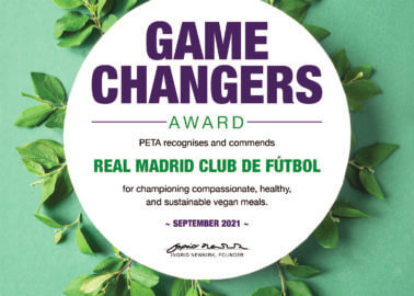 Score! PETA Game Changers Award Goes to … Real Madrid