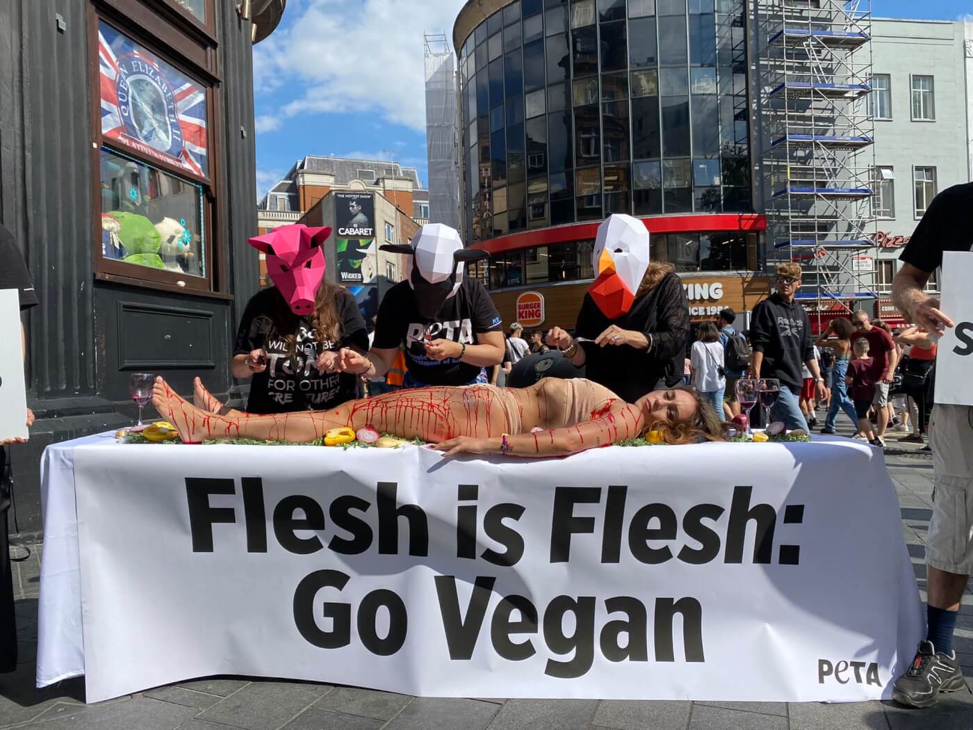 World Day for the End of Speciesism: PETA 'Animals' Feast on 'Human Flesh'