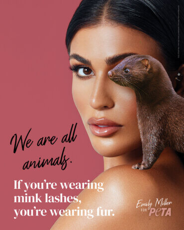‘Too Hot to Handle’ Star Emily Miller Stands With PETA Against Mink Lashes