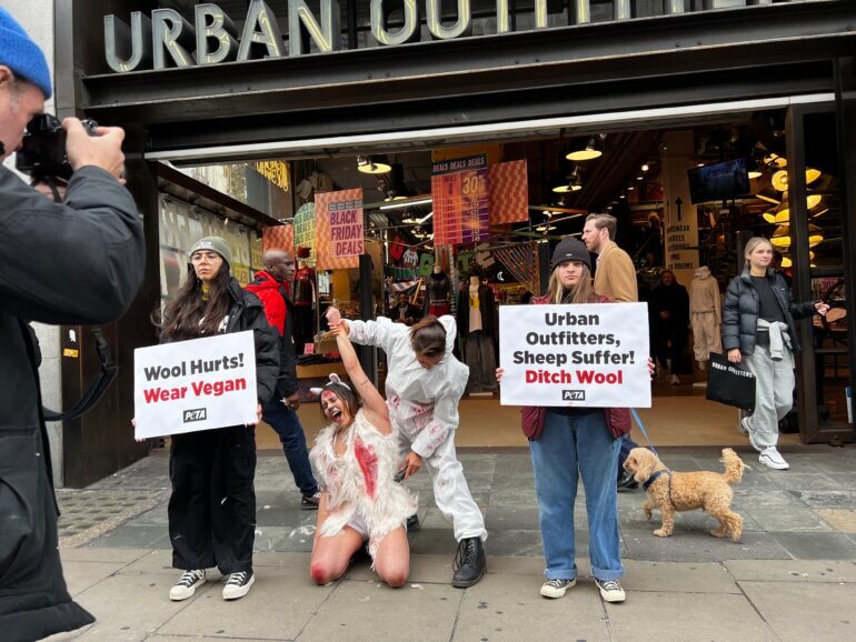 Urban Outfitters shearing 3 PETA London Protest 2022