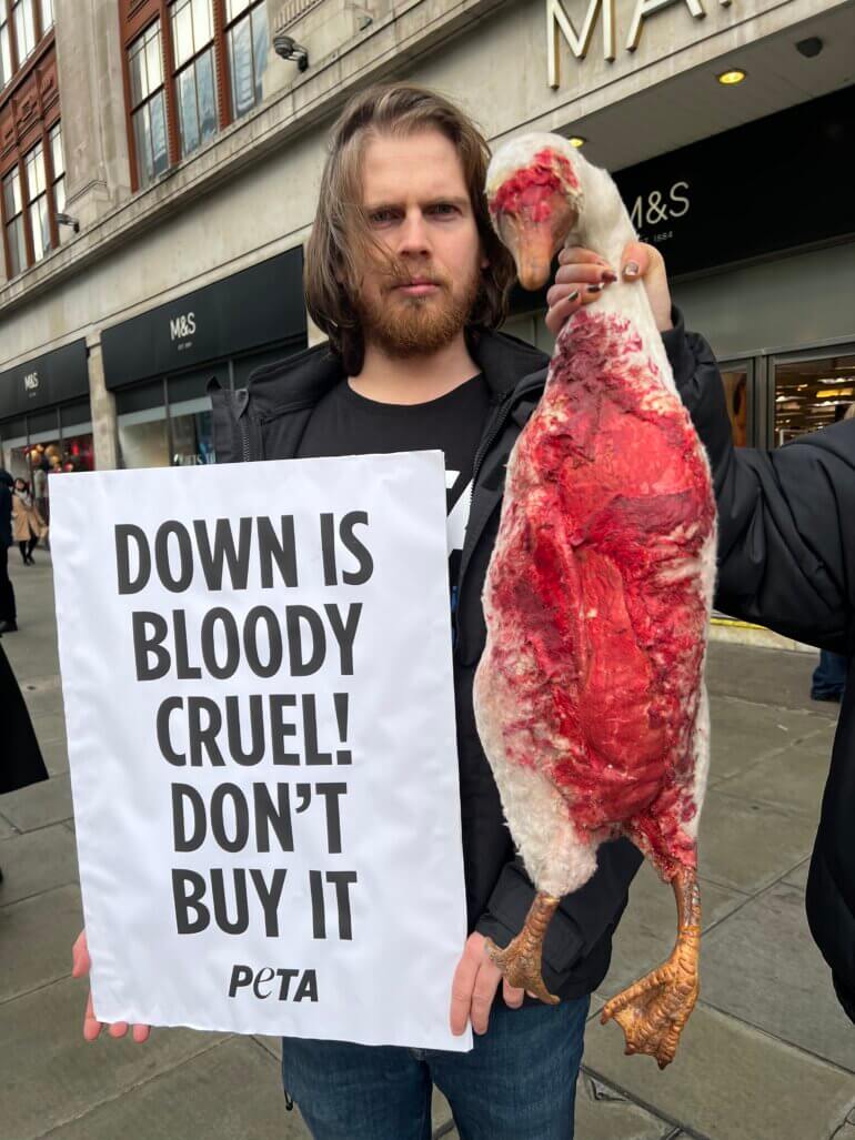 PETA Down Protest Marks Spencer 2022 1
