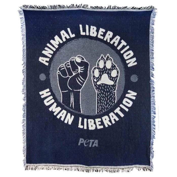 pta10245 animal liberation throw blanket