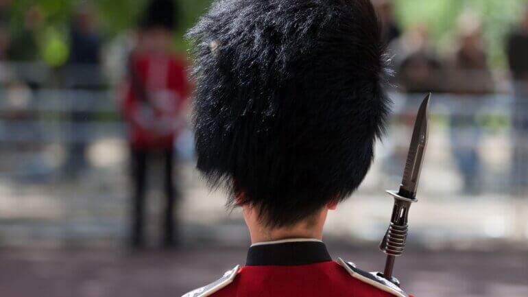 kings guard royal bearskin cap