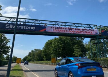 Silverstone Banner Drop: PETA Calls On Formula 1 to Stop Supporting Deadly Iditarod
