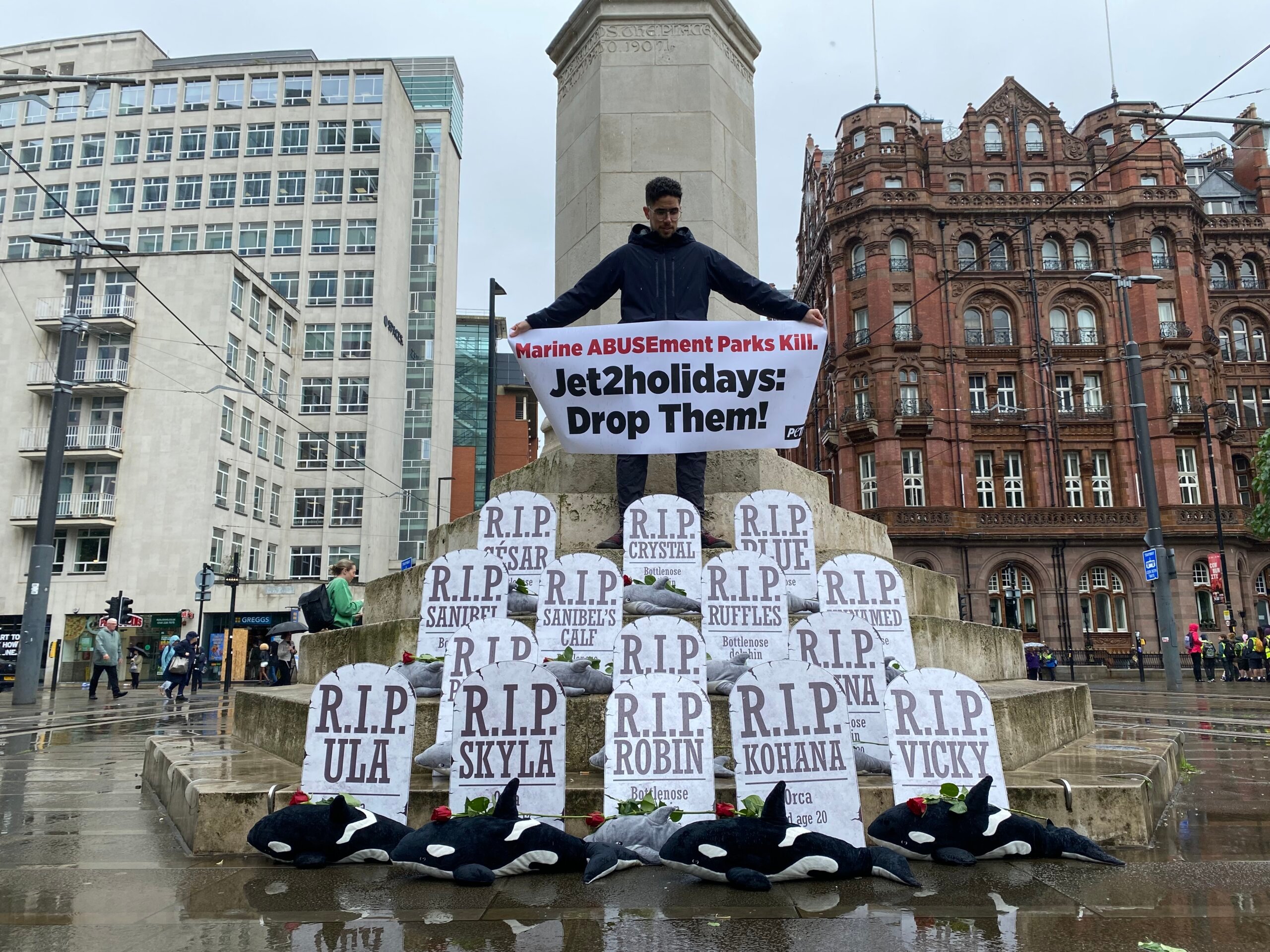 PETA Manchester Demo Jet2holidays scaled