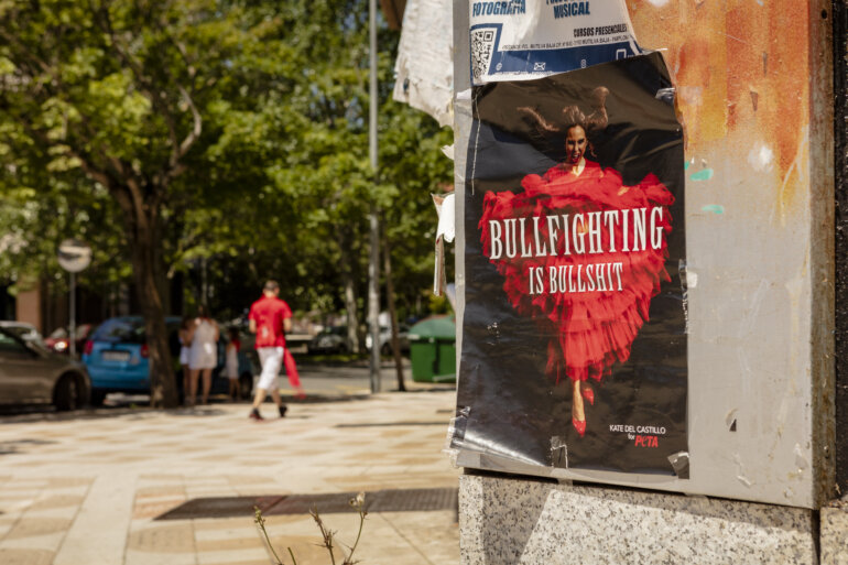 Pamplona Anti Bullfighting Posters PETA4