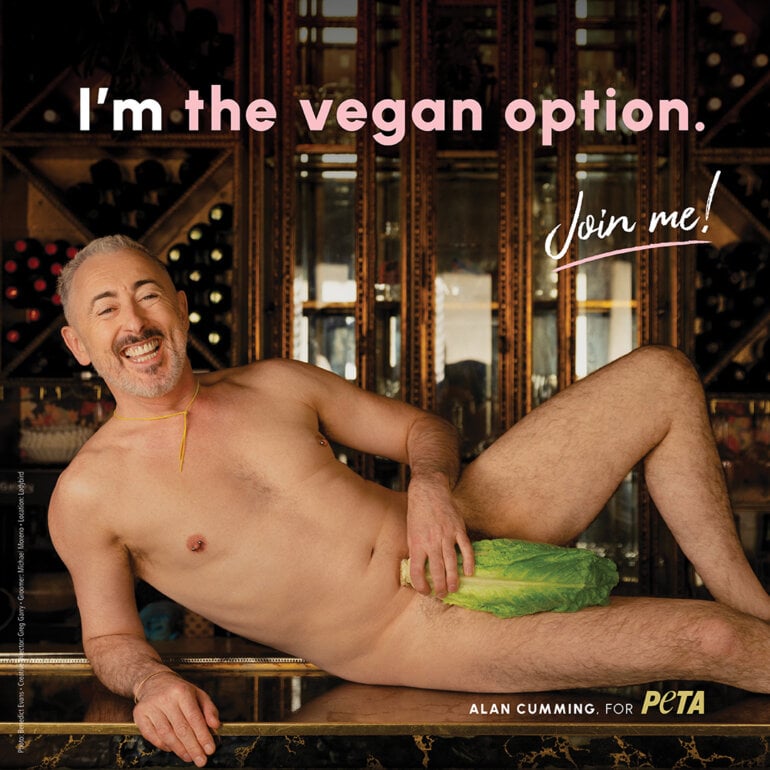 Alan Cumming vegan option ad
