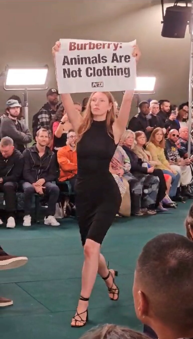 Burberry Fashion week PETA