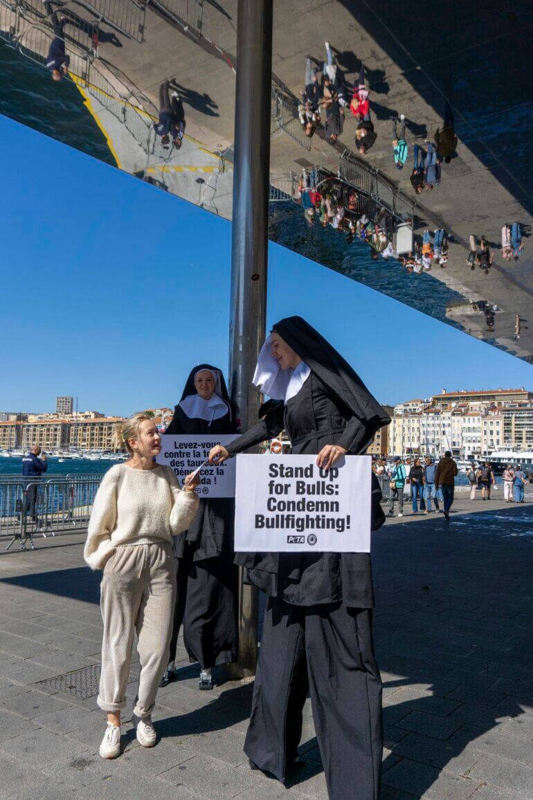 DSC01960 ‘Giant Nuns’ Call On Pope Francis to End the Church’s Ties to Bullfighting
