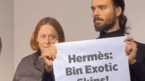 BREAKING: PETA Supporters Crash Hermès Event in London