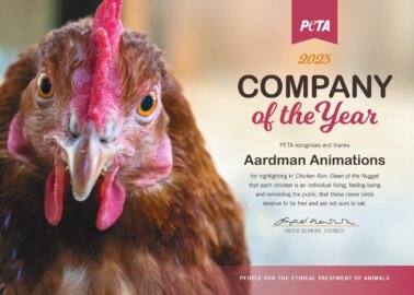 Animation Company Behind ‘Chicken Run: Dawn of the Nugget’ Nabs PETA’s ‘Company of the Year’ Award