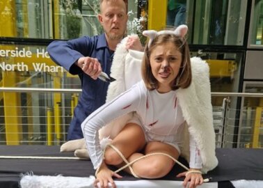 PETA’s Screaming ‘Alpaca’ Greets Shareholders at Marks & Spencer’s Annual Meeting