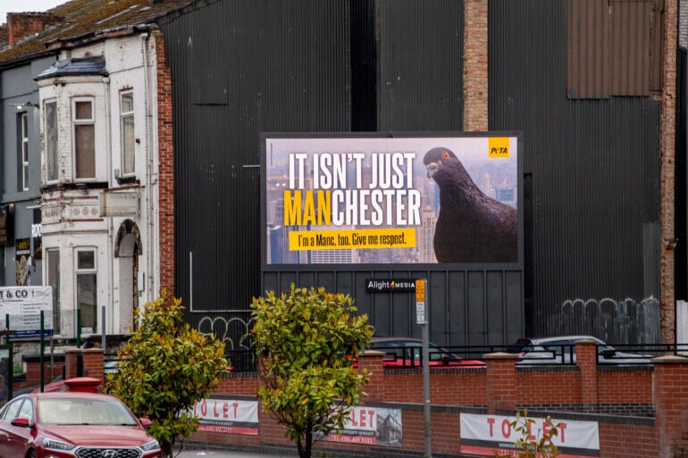 Billboard that reads "It Isn’t Just Manchester"