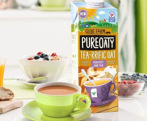 A carton of PureOaty oat milk, one of PETA's best oat milks 2025 at the Vegan Food Awards