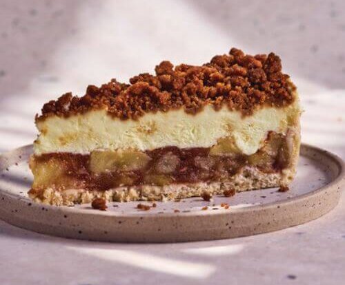 An apple and custard tart, a vegan dessert from Caffe Nero