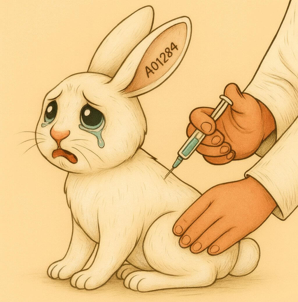 38 Rabbits’ Spines Crushed in “Human Posture” Study