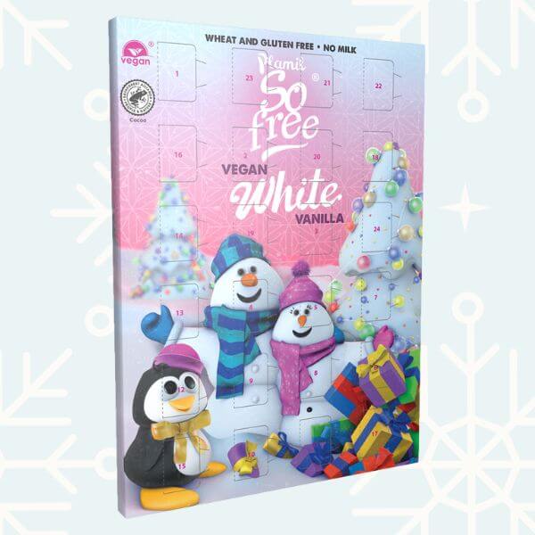 A white chocolate advent calendar from Plamil So Free