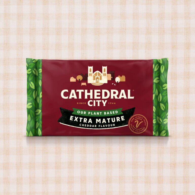 A packet of vegan Cathedral City