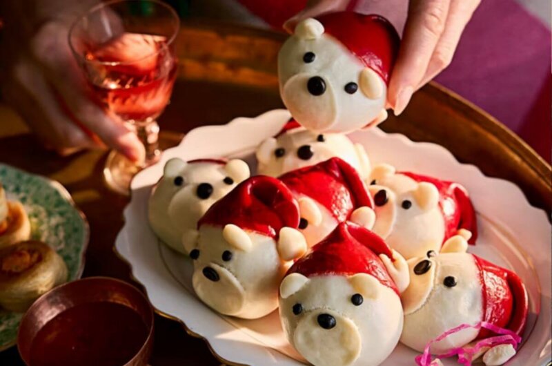 Santa Claus bao buns from the Waitrose vegan Christmas range 2025