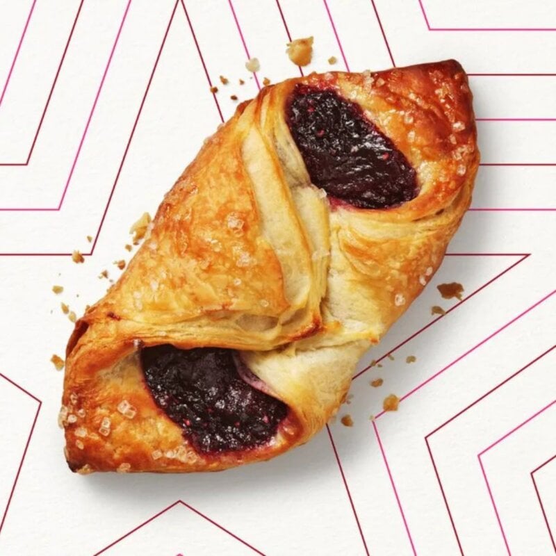 A Very Berry croissant from Pret