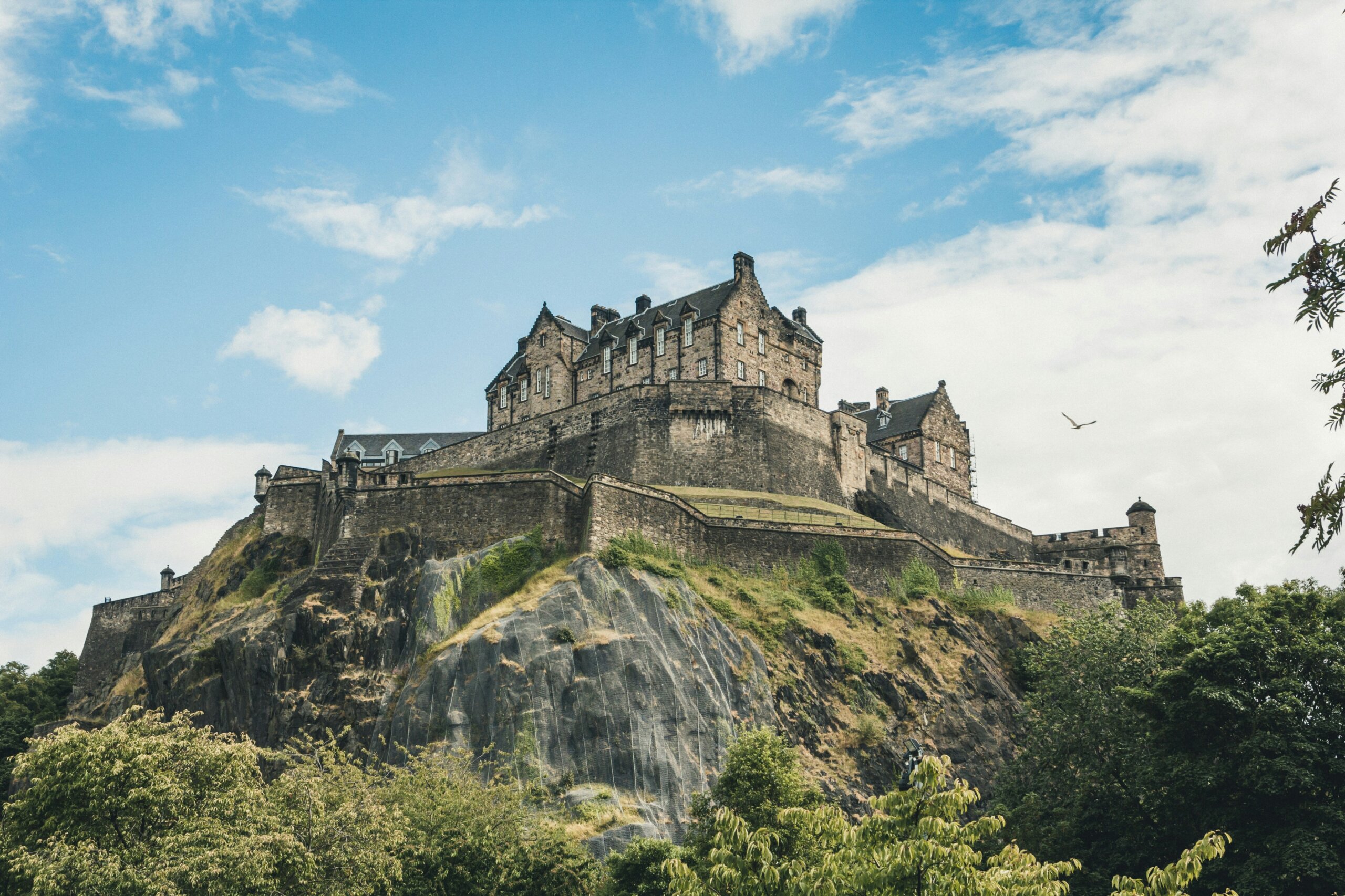 An outside view of Edinburgh Castle