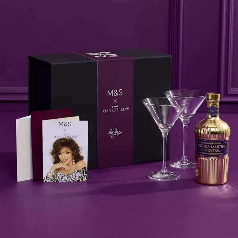 A Joan Collins vodka martini set