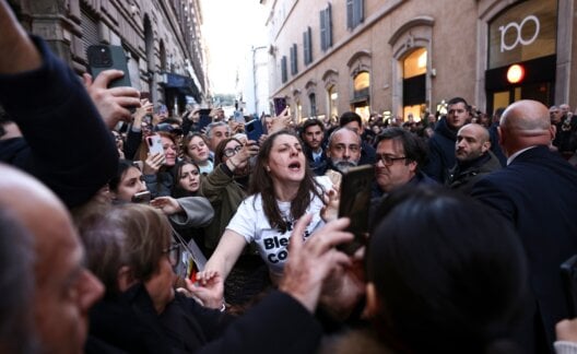 A PETA supporter calling on Pope Leo to end Catholic Church's support for bullfights