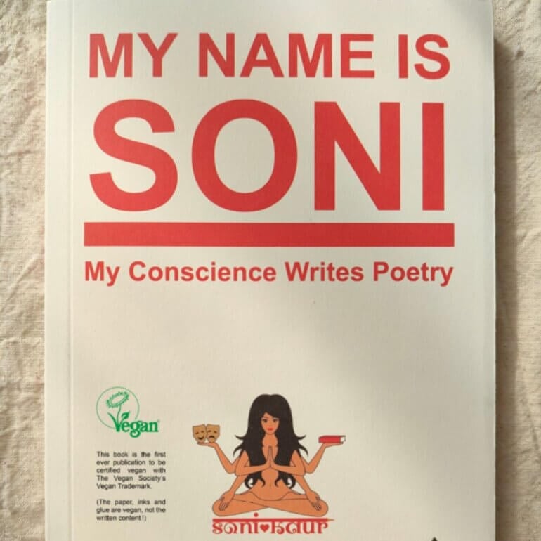 A vegan poetry book named My Name is Soni