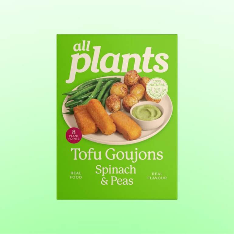 A packet of allplants tofu goujons