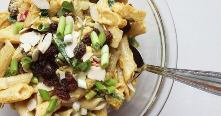 Vegan Coronation Pasta Salad
