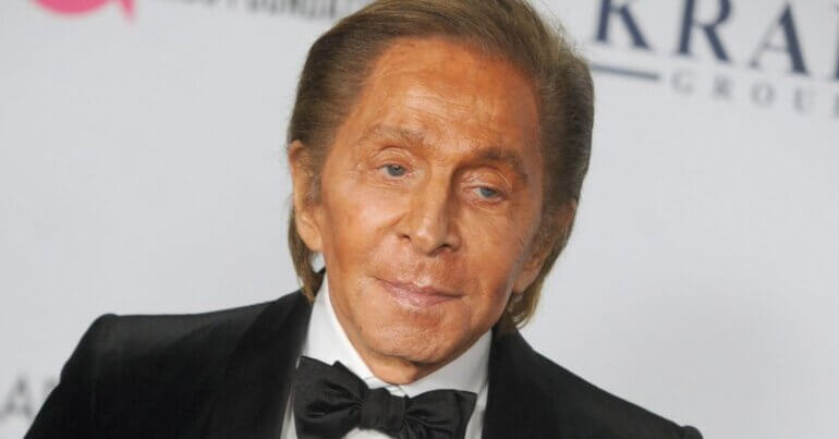 Fashion designer Valentino on the red carpet
