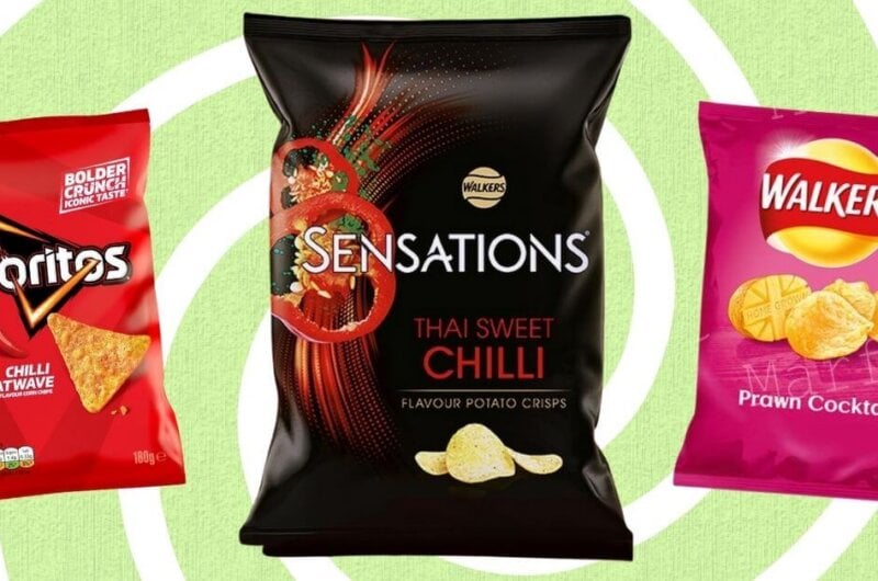 A selection of crisps that are vegan