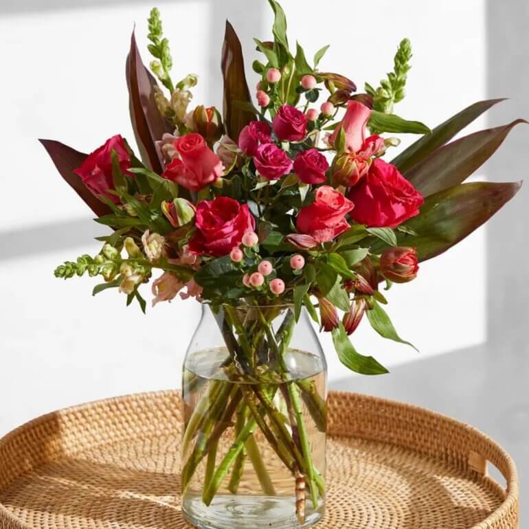 A bunch of red flowers from Bloom & Wild