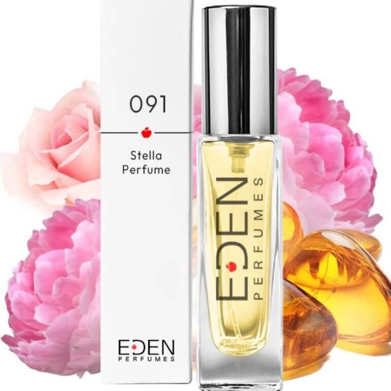 A bottle of Eden Perfume