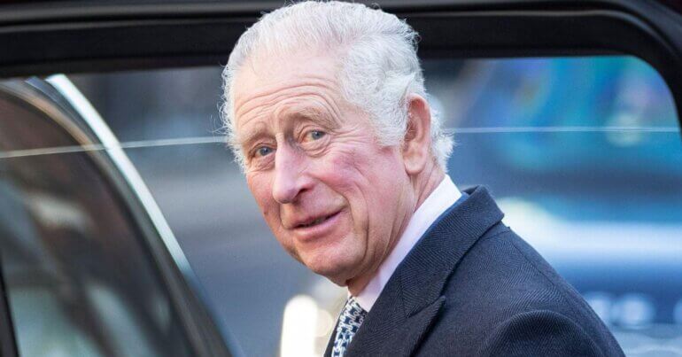 A close-up of King Charles, who PETA is urging to go vegan
