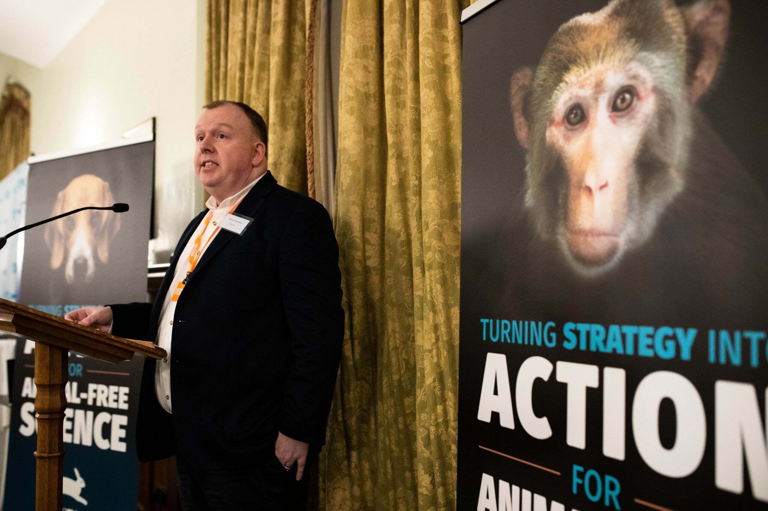 Gavin Maxwell, Unilever, speaking at a PETA parliamentary event on ending animal testing