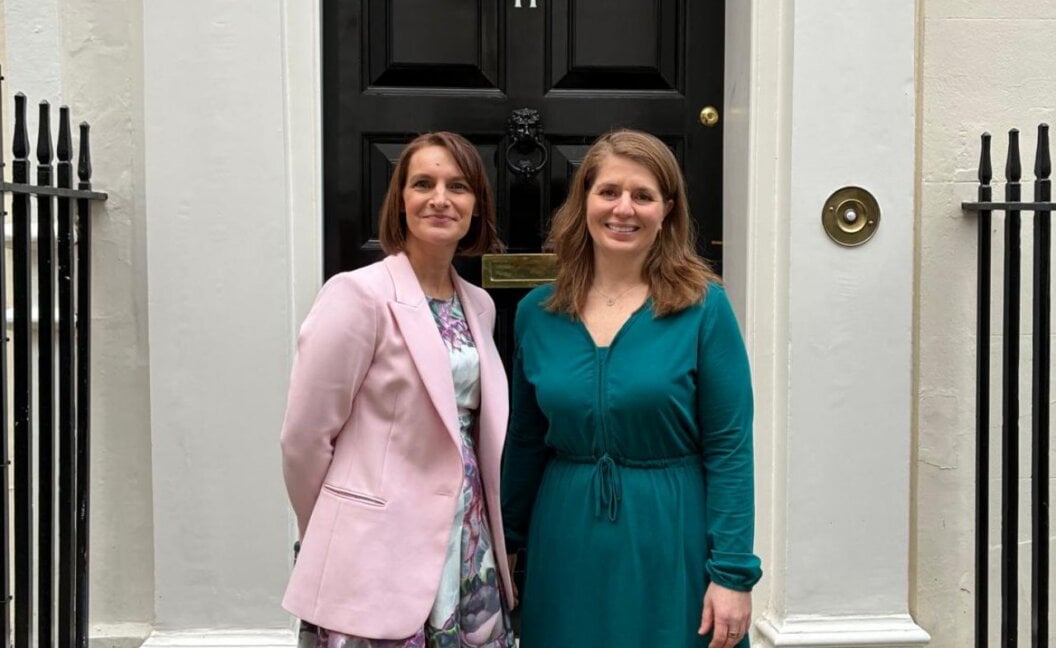 PETA's Dr Julia Baines and Mimi Bekhechi