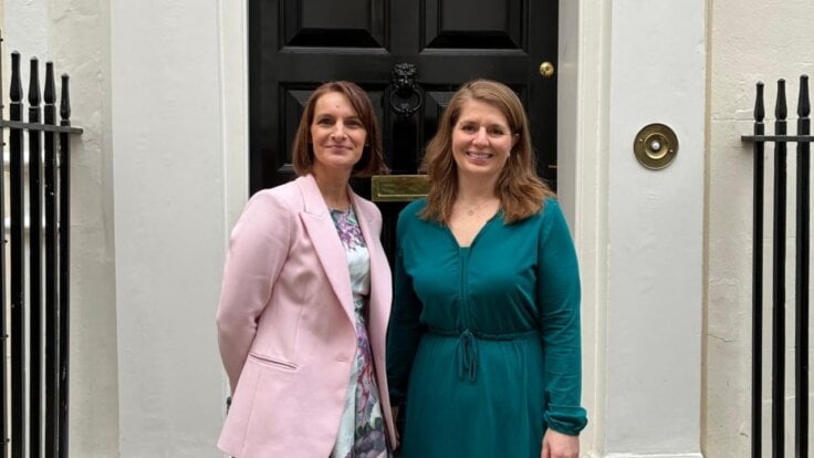 PETA's Dr Julia Baines and Mimi Bekhechi