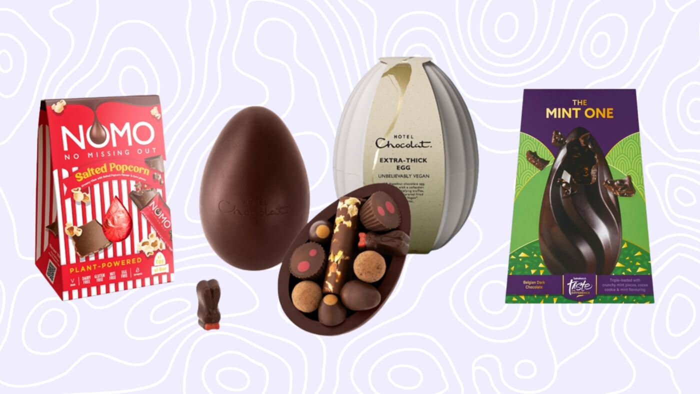 A selection of dairy-free Easter eggs