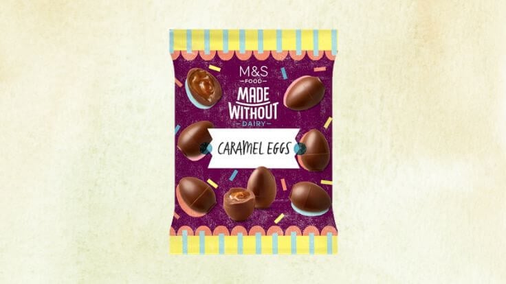 A Marks and Spencer packet of dairy-free mini eggs