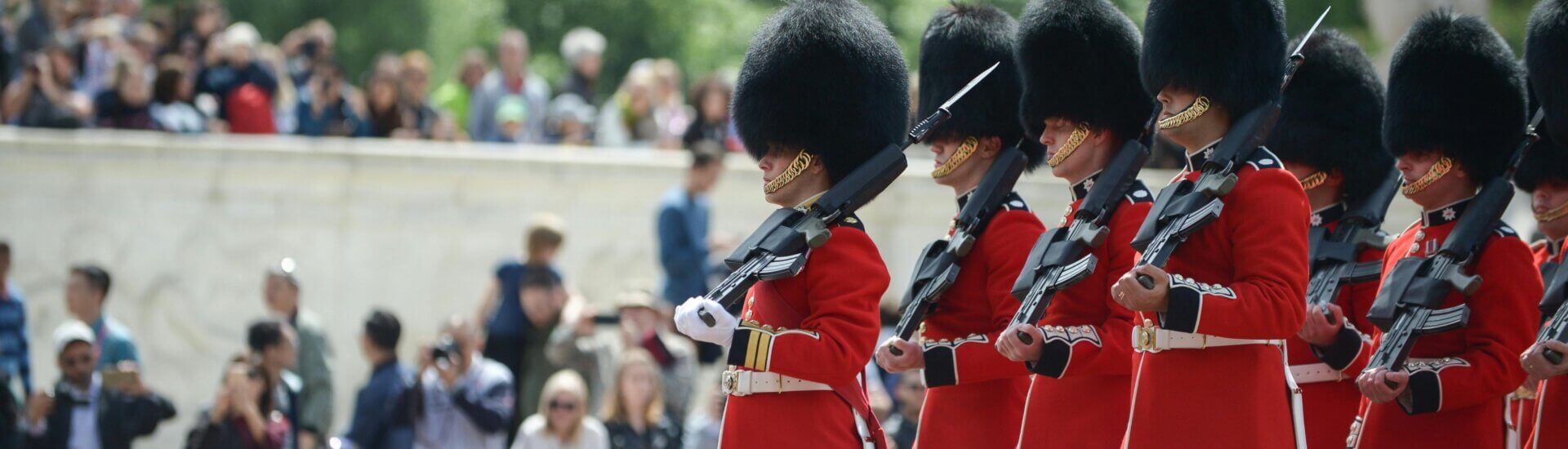 The King's Guard marching through the streets