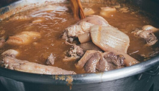 A pot of bone broth
