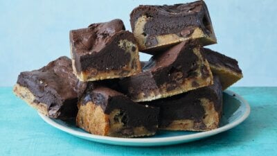 Dairy-Free Chocolate Chip Brookies (Brownie Plus Cookie)